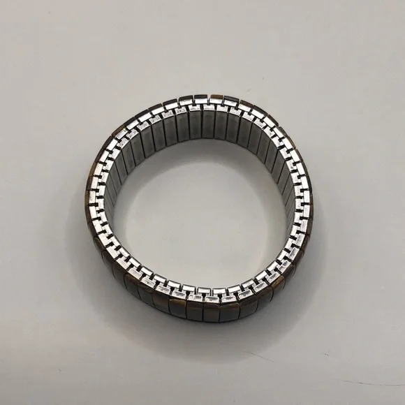 Vintage tiger's eye stone accordion stretch bracelet. - Picture 3 of 5